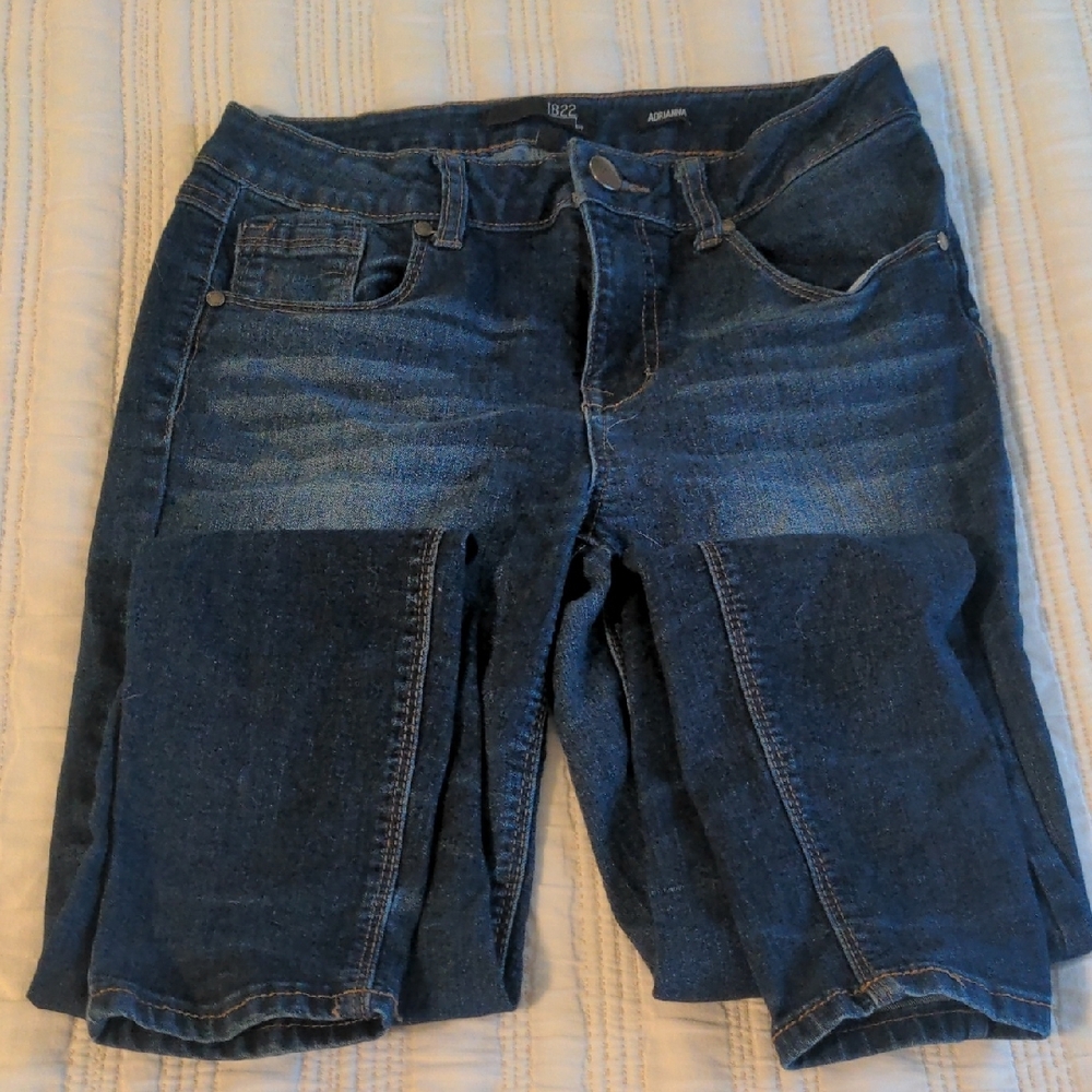 1822 Denim Women's High Rise Jeans - Dark Blue